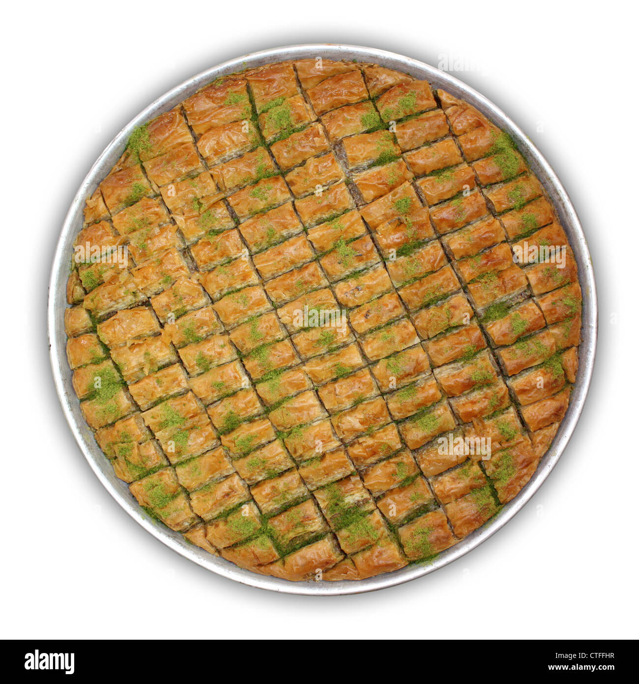 Ein Tablett mit Baklava - einschließlich der Clipping-Pfad. Beliebte süß auf Ramadan Festival in der Türkei Stockfoto