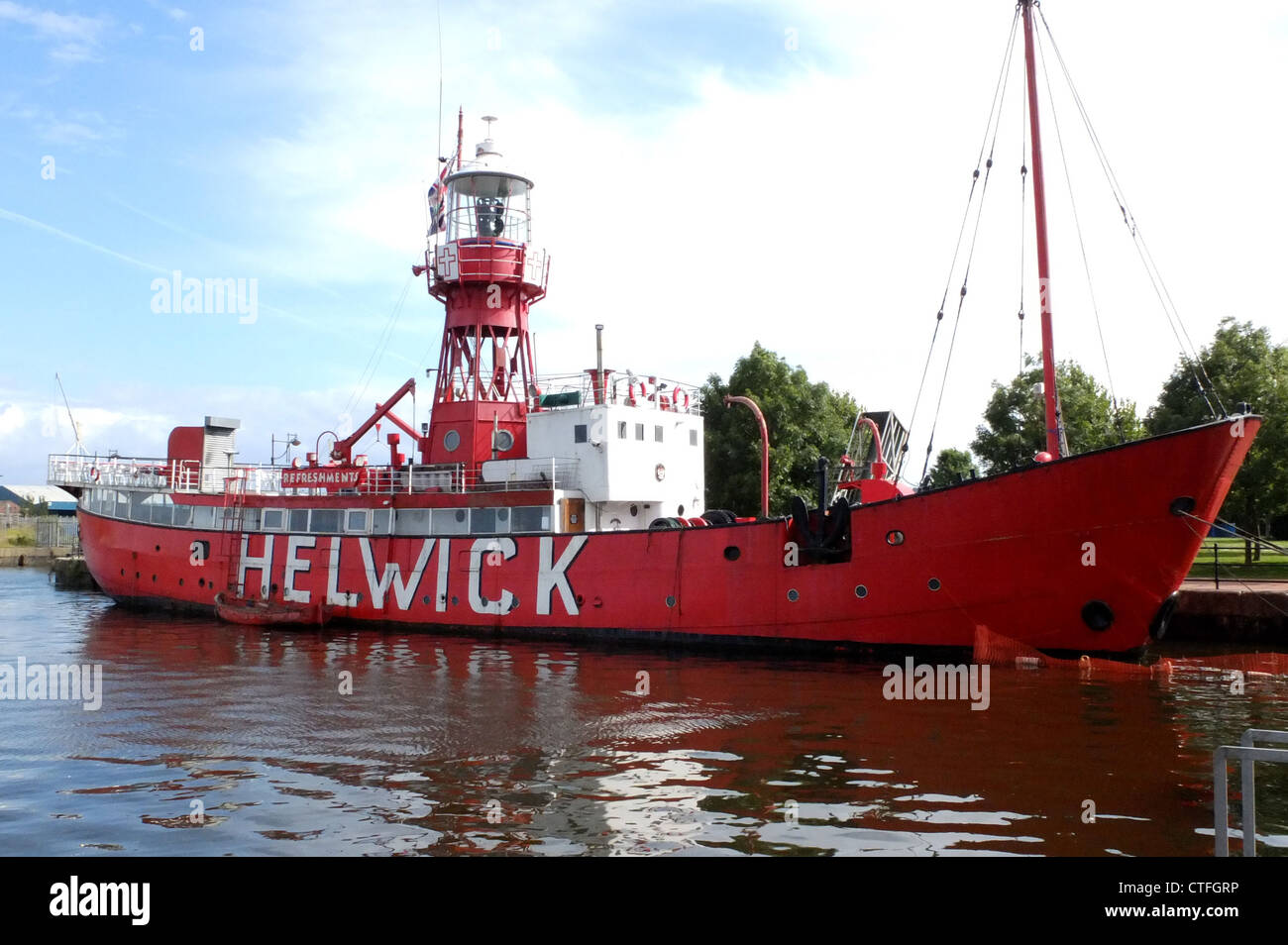 Helwick lighthouse boat cardiff bay Fotos und Bildmaterial in hoher