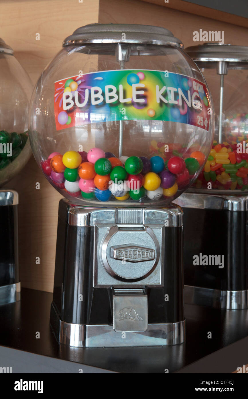 Bubble King öffentlichen Münz Gumball Maschine Stockfoto