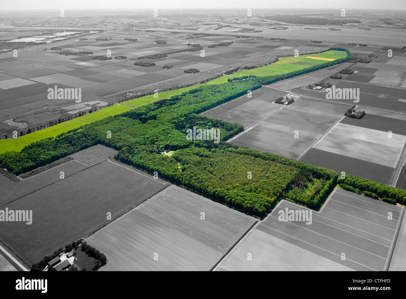 Die Niederlande, die ehemalige Insel Schokland. UNESCO-Weltkulturerbe. Stockfoto