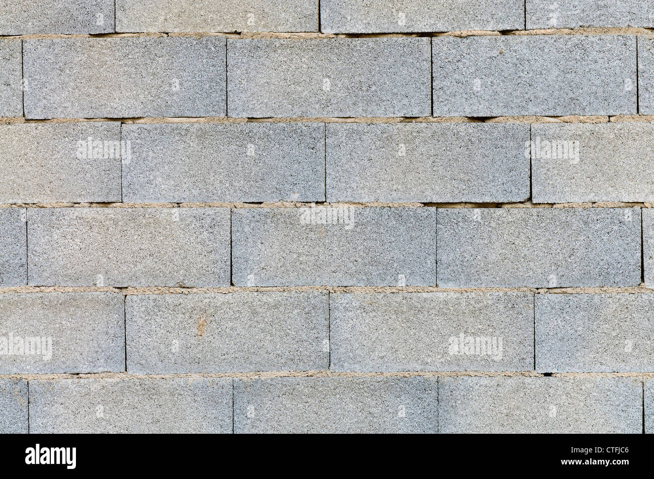 Spanischer Bau einer Brieze-Block Mauer Ziegel zeigen auf einem armen Mörtelbett aber keine interspacial Mörtel gelegt Stockfoto