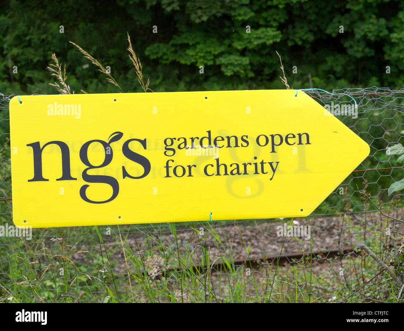 Melden Sie für NGS National Gardens Scheme - Gärten für einen guten Zweck Stockfoto