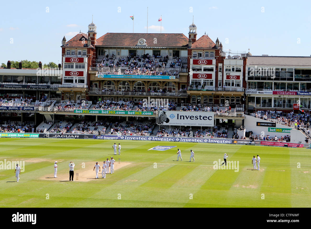 England gegen Südafrika. 2. Test 2012. England-Vlies. Die Oval Cricket ground, Kennington, London, UK Stockfoto