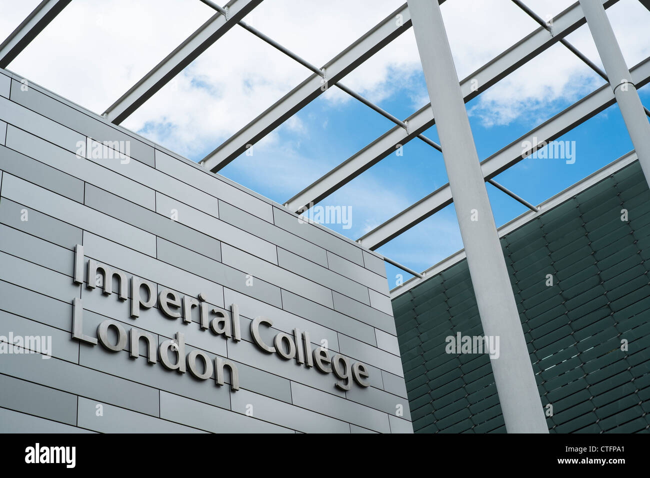 Zeichen der "Imperial College London" Universität. Stockfoto