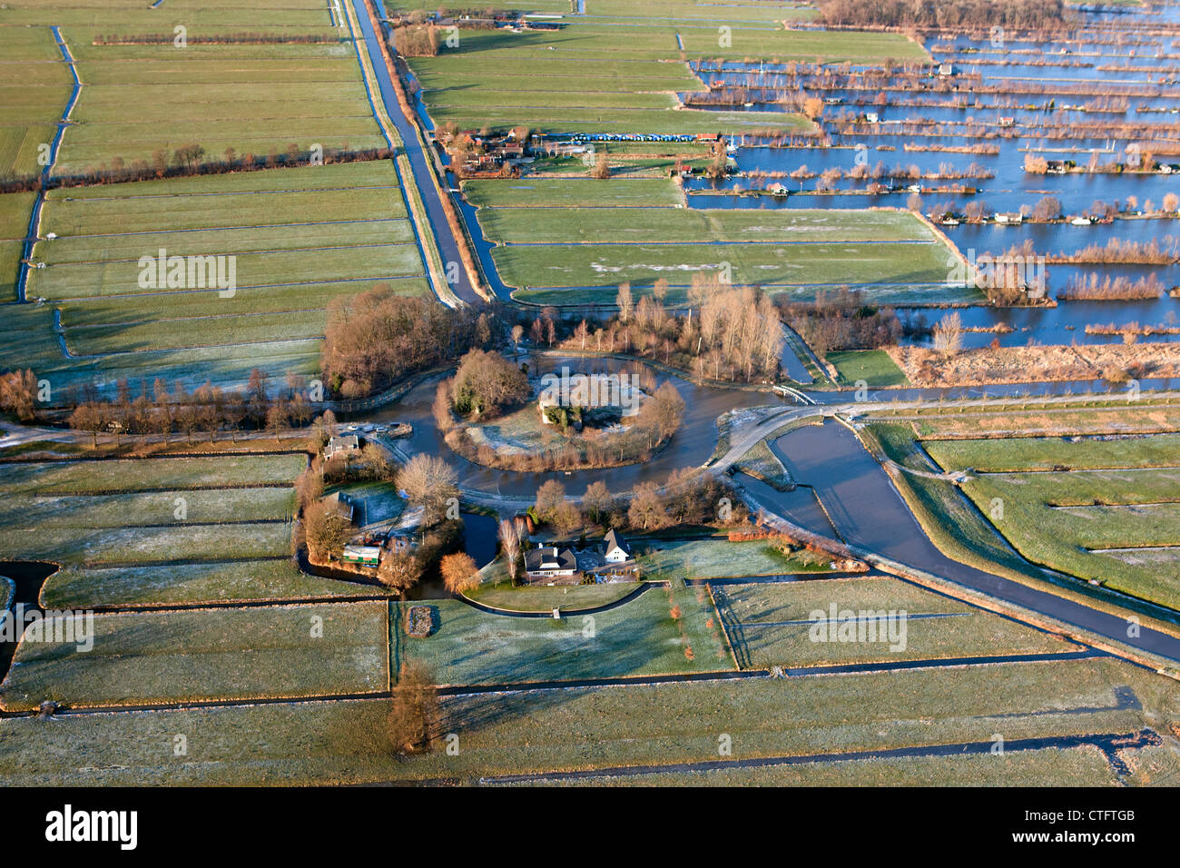 Die Niederlande, Loosdrecht, Fort Spion, Bestandteil der neue Holländische Wasserlinie, eine militärische Linie der Verteidigung. Stockfoto