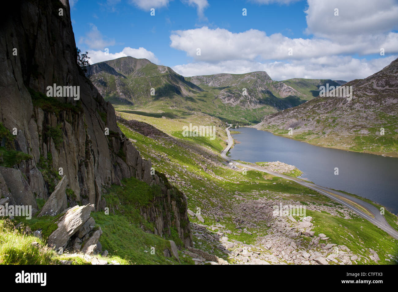 See Ogwen, Tryfan, Snowdonia Stockfoto