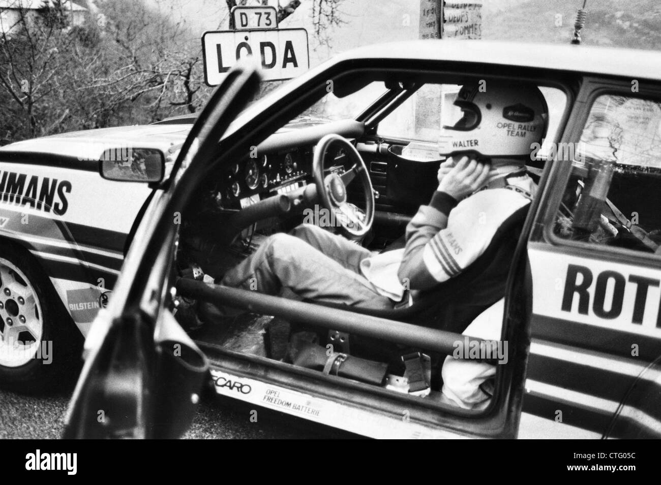 Opel ascona rally car Schwarzweiß-Stockfotos und -bilder - Alamy
