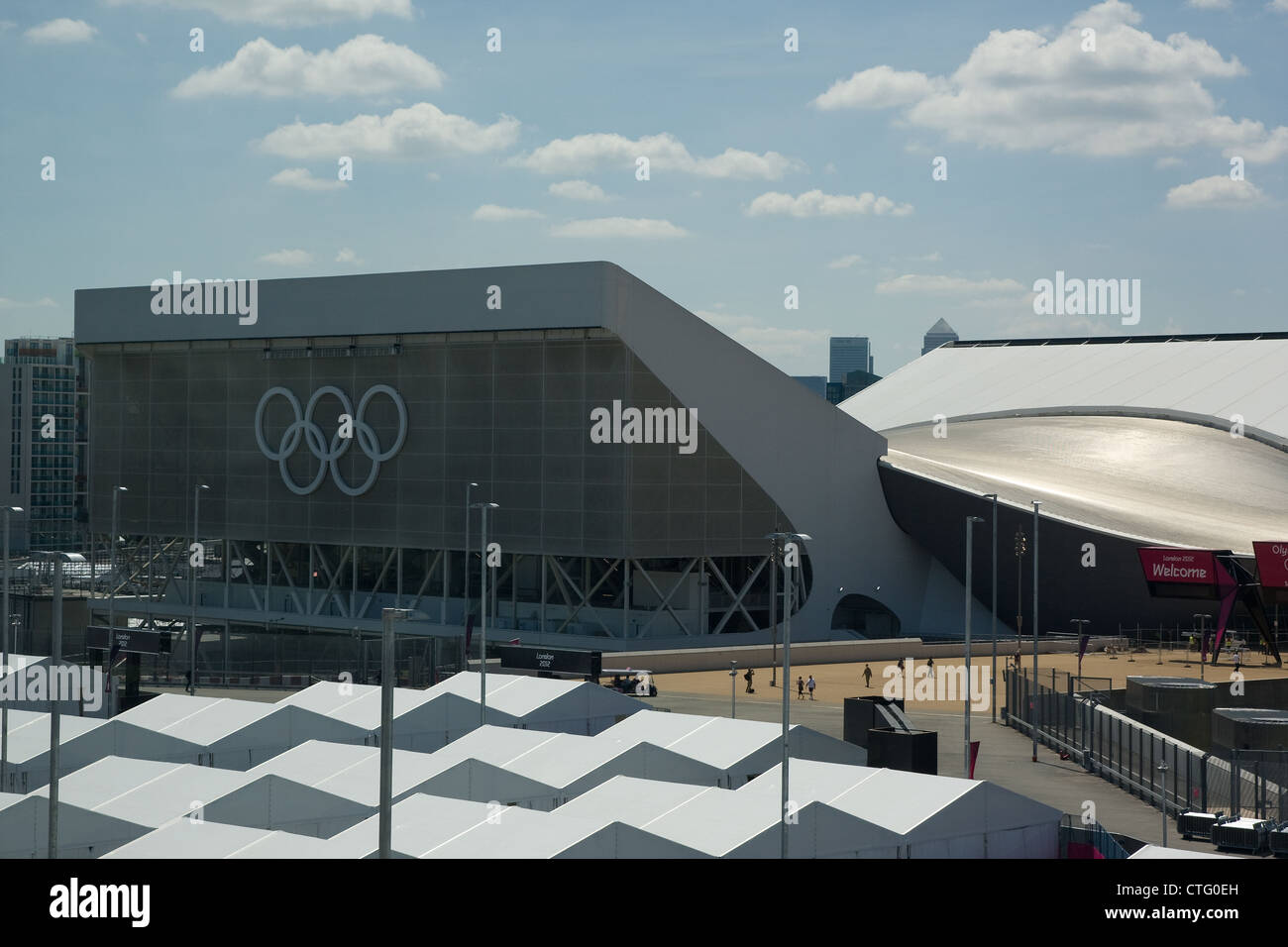 Stratford East London Olympia 2012 Bereich Stockfoto