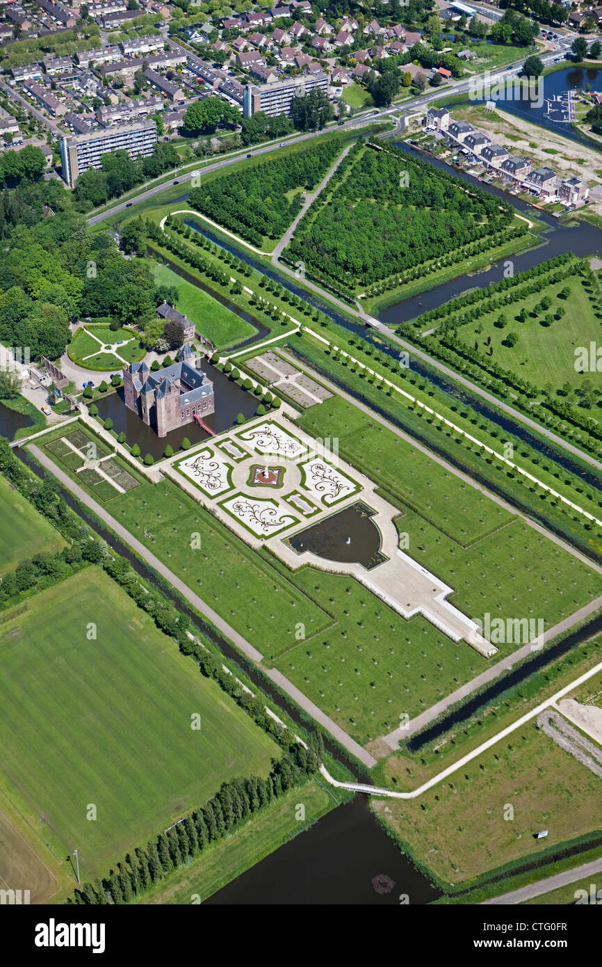 Niederlande, Heemskerk, Antenne Aufenthalt Okay Hotel Burg genannt Slot Assumburg (endgültige Assumburg) Stockfoto