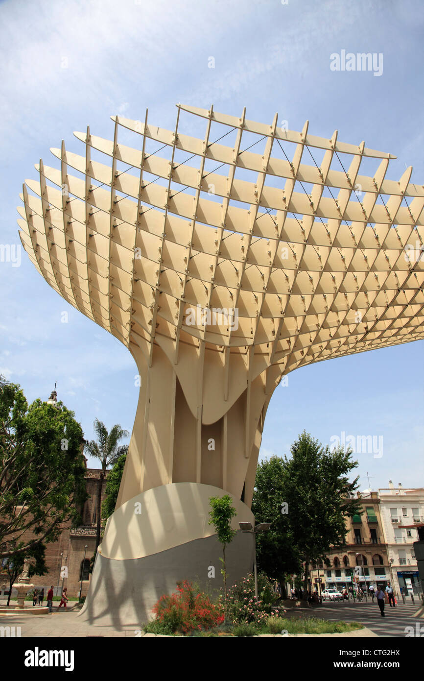 Spanien, Andalusien, Sevilla, Metropol Parasol Gebäude, Stockfoto