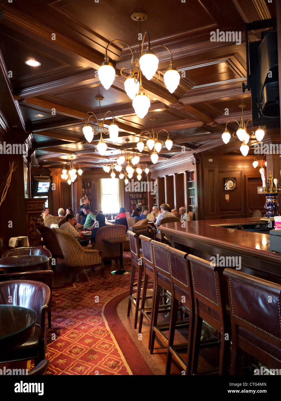 Prince Of Wales Hotel Restaurant Bar Interieur Stockfoto
