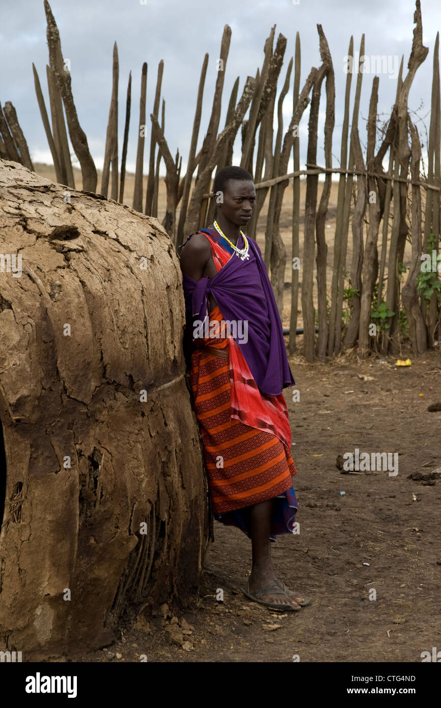 Massai, Maasai, Masaai, Menschen in Tansania, Afrika. Stockfoto