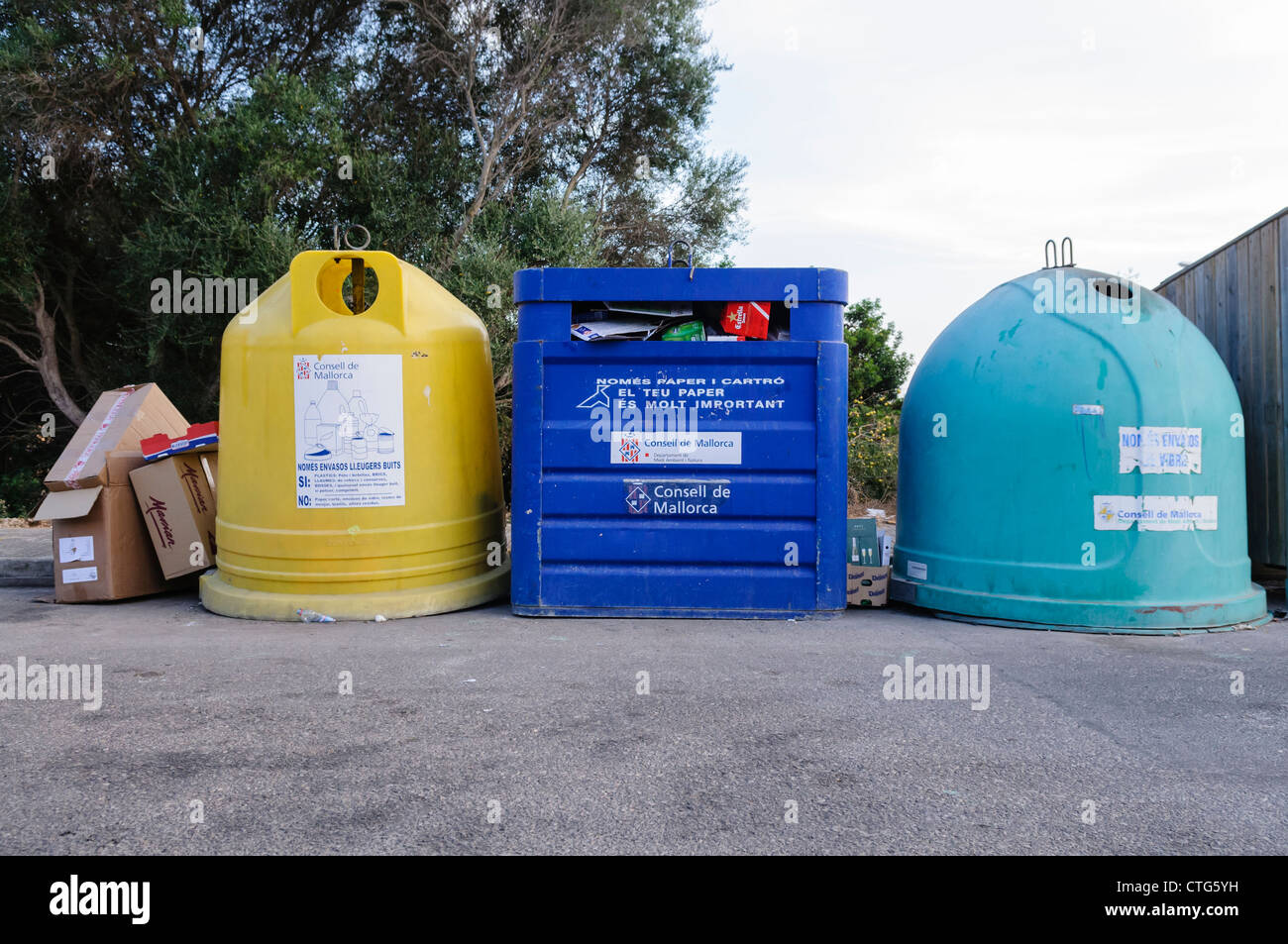 Recycling-Zentrum in Spanien Stockfoto