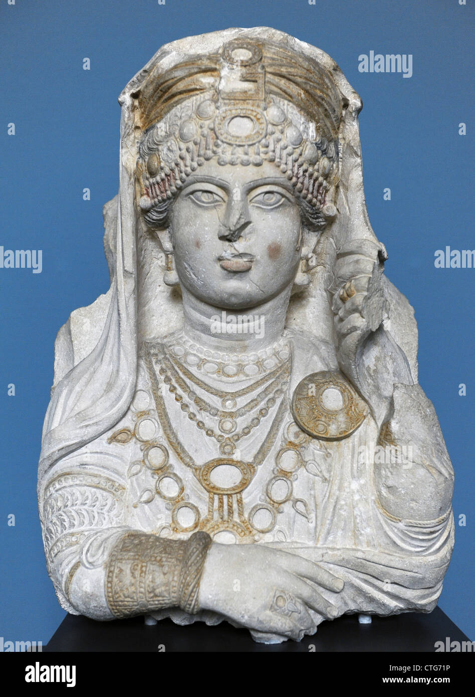 Die Schönheit von Palmyra. C. 190-210 A.C. Kalkstein. Carlsberg Glyptotek Museum. Kopenhagen. Dänemark. Stockfoto