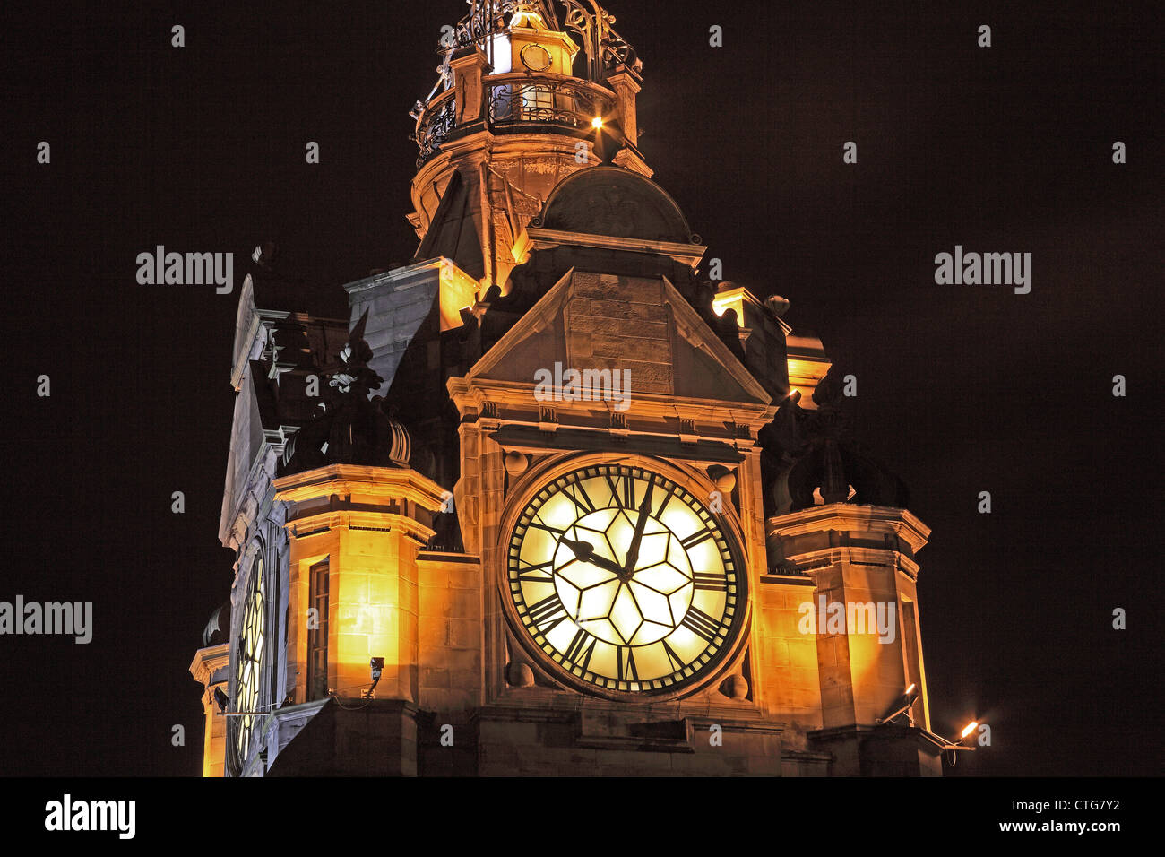 Balmoral Hotel Clock Tower, Princes Street, Edinburgh, Schottland Stockfoto