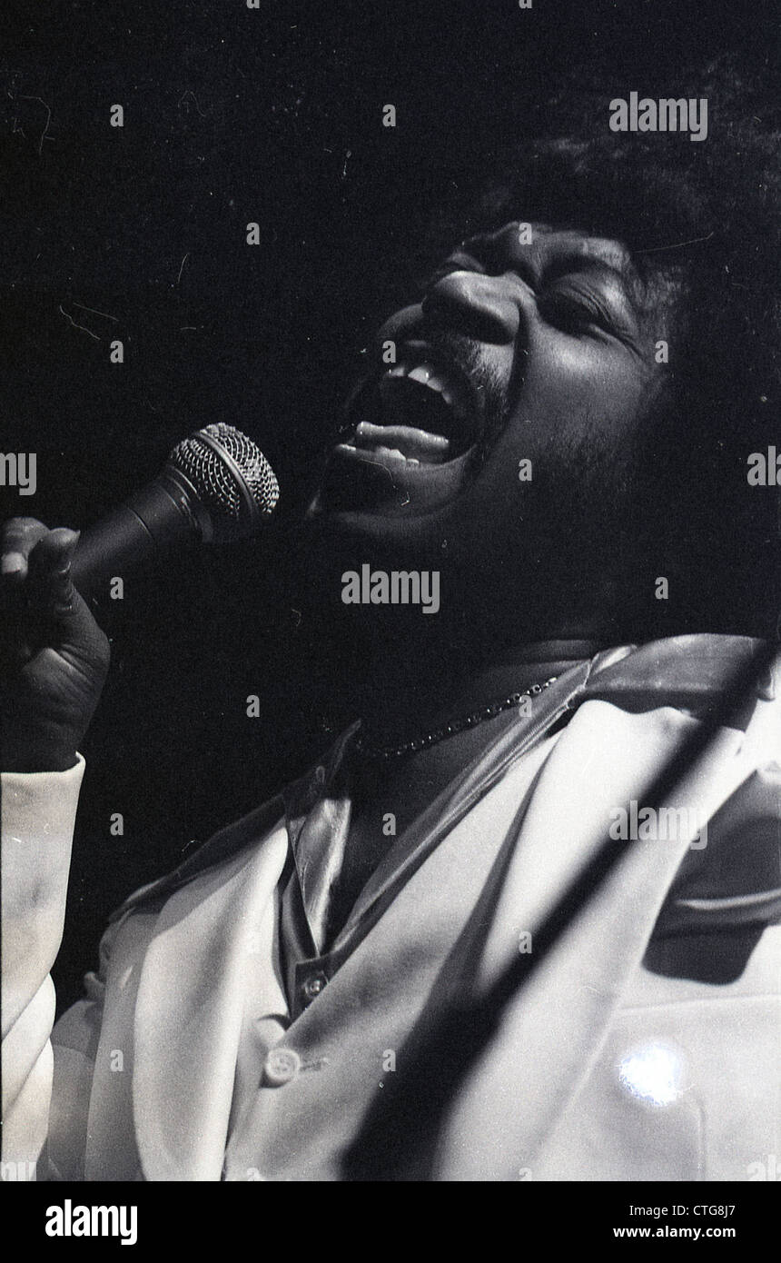 009956 - Percy Sledge im Konzert in den 1970er Jahren Stockfoto