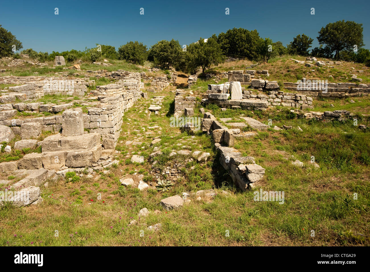 Die South gate Troia VI BC 1700 Troy Çanakkale Türkei Stockfoto
