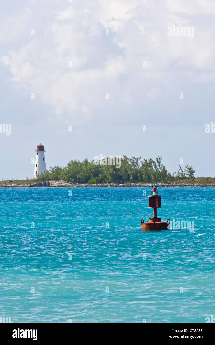 Nassau-Hafen Leuchtturm auf Paradise Island in Nassau, Bahamas Stockfoto