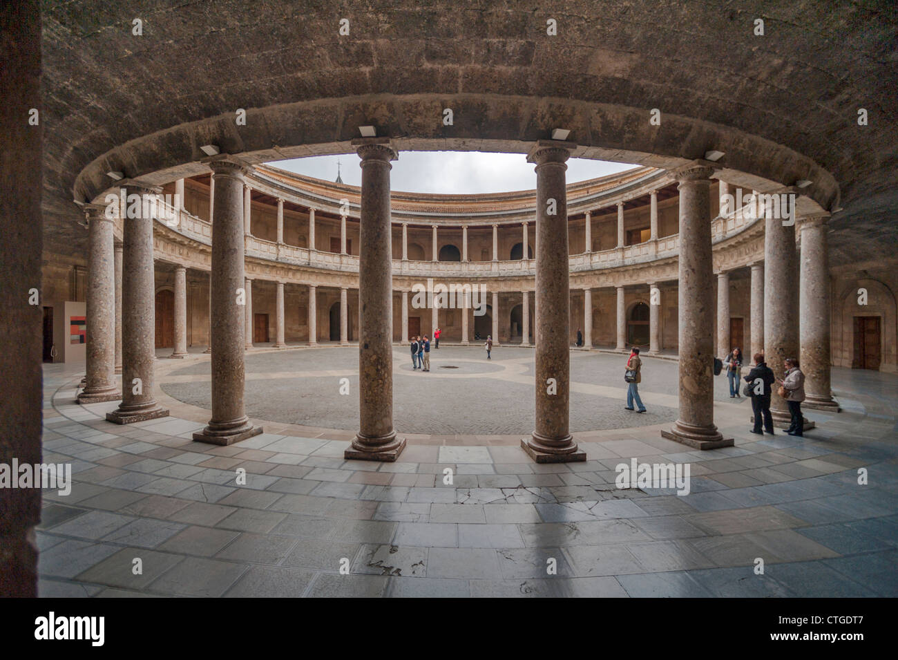 Palast von Charles V, Palacio de Carlos V, Alhambra Granada, Spanien Stockfoto
