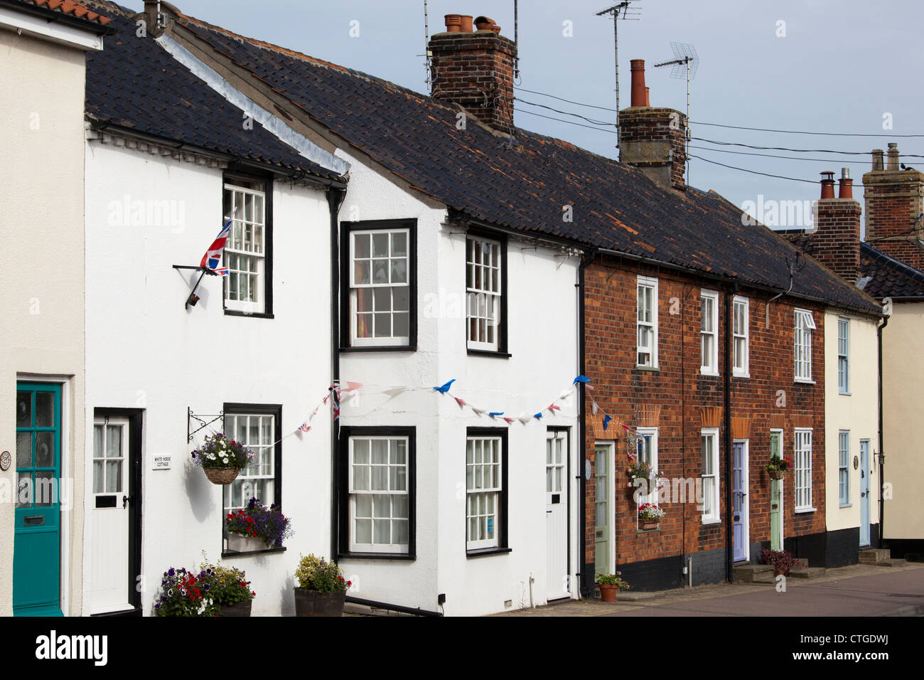 Stadt auf dem englischen Land Stockfoto