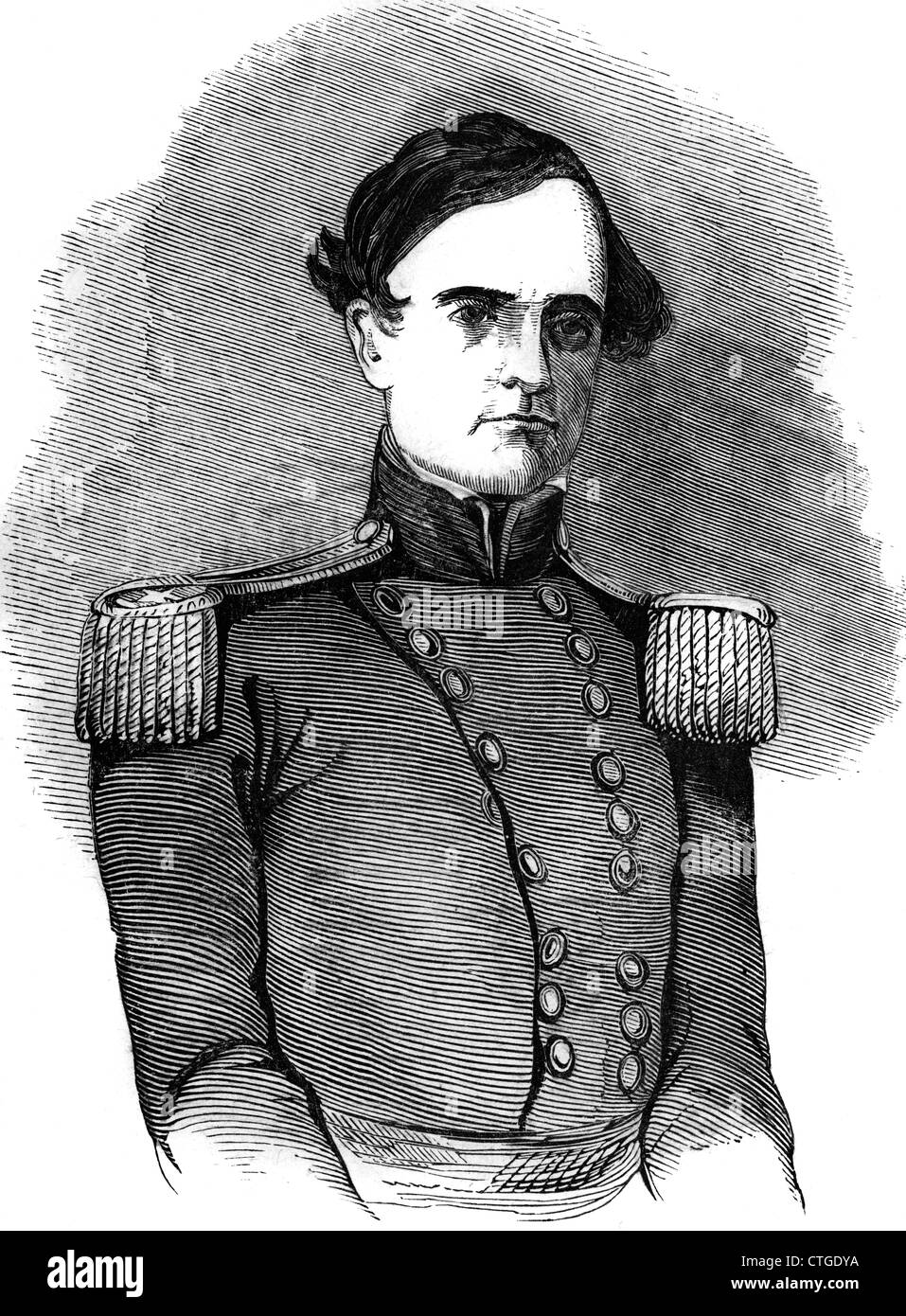 1860ER JAHREN KONFÖDERIERTEN ARMEE GENERALMAJOR GIDEON J PILLOW CSA AMERIKANISCHER BÜRGERKRIEG FÜR SCHLECHTE LEISTUNG SCHLACHT FORT DONELSON ERINNERT Stockfoto
