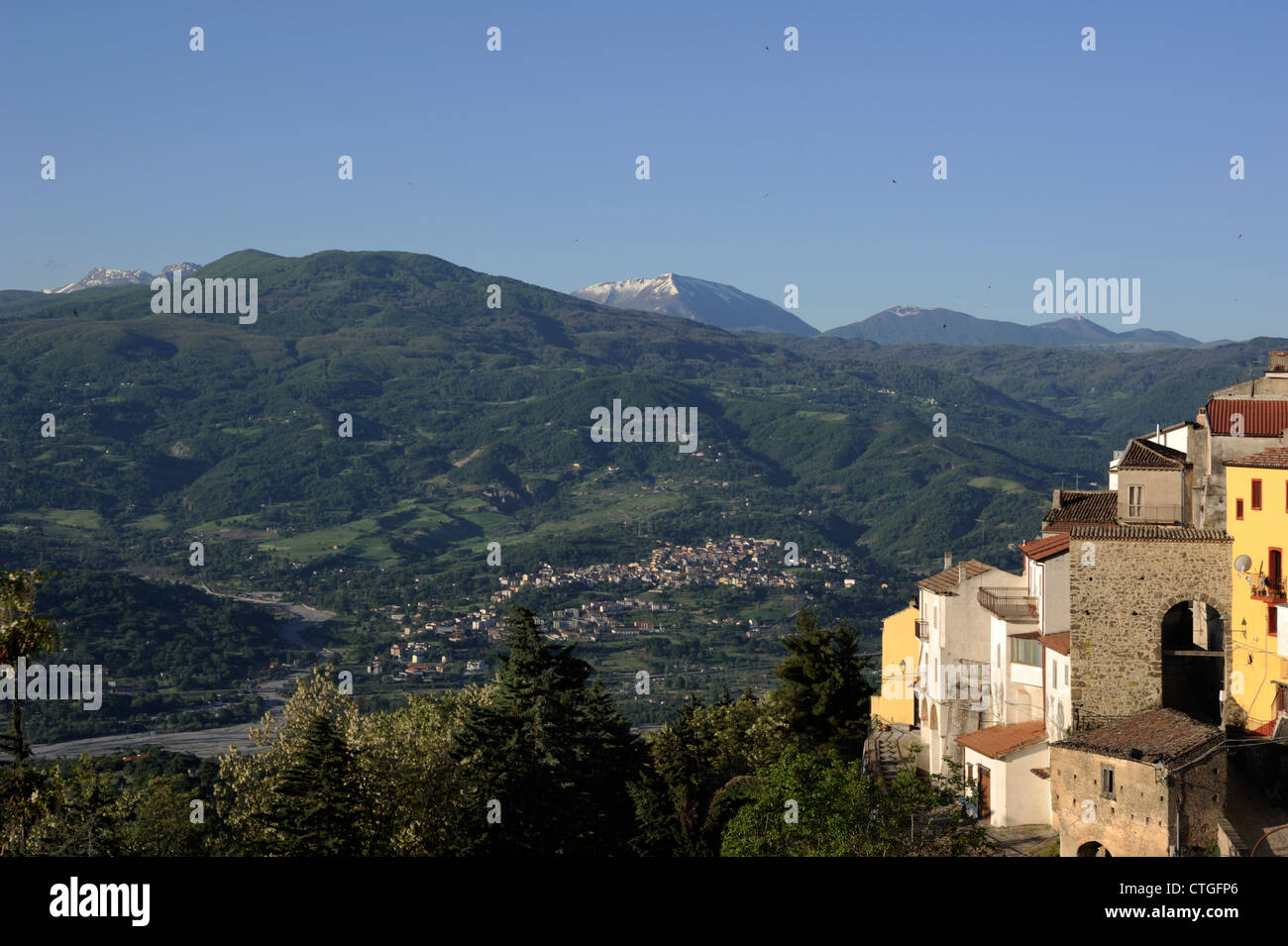 Italien, Basilicata, Nationalpark Pollino, Chiaromonte, Sinni-Tal und Pollino-Berge Stockfoto