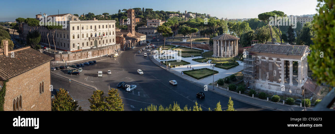 Piazza Bocca della Verita, Mund der Wahrheit Platz in Rom, Italien, Europa Stockfoto