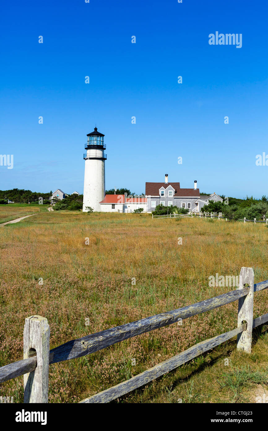 Cape Cod Highland Leuchtturm, Cape Cod National Seashore, North Truro, Cape Cod, Massachusetts, USA Stockfoto