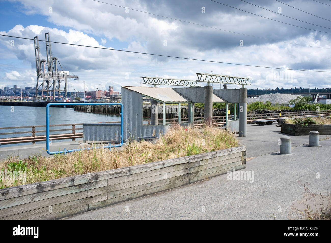 Alki Trail entlang der Duwamish River - Seattle, Washington Stockfoto