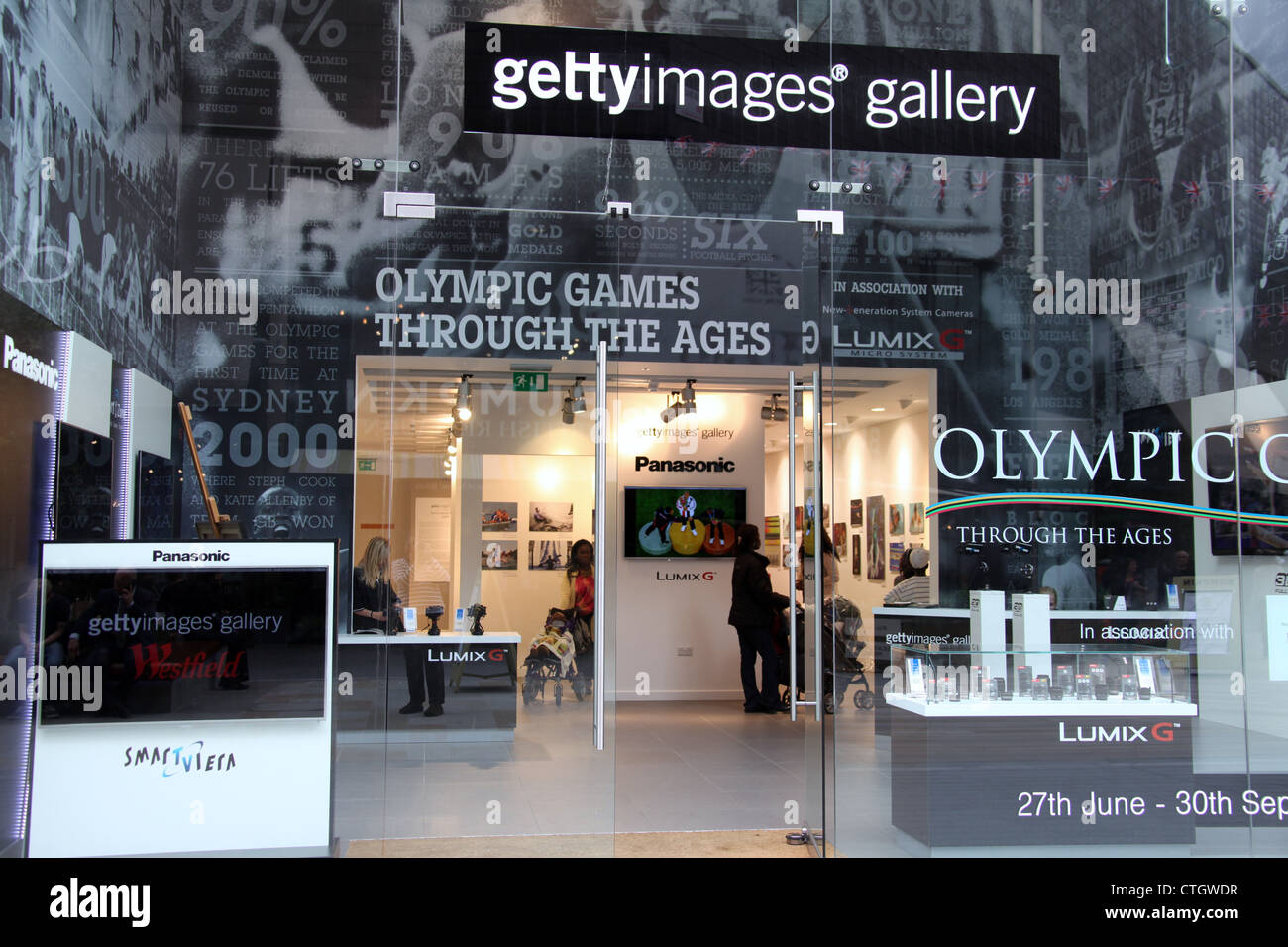 Getty Images Gallery im Westfield Stratford City in London Stockfoto