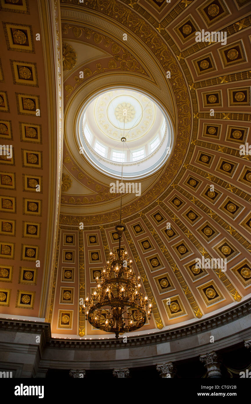Capitol Building interior Detail Hall von Statuen, die Decke, Washington DC Stockfoto