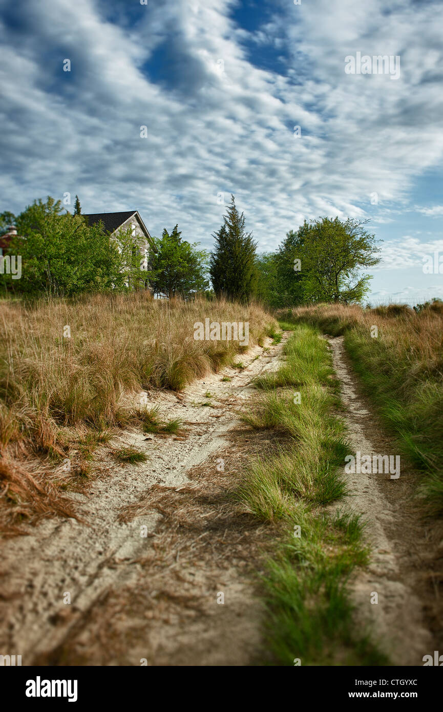 Verlassenen ländlichen Bauernhaus. Stockfoto