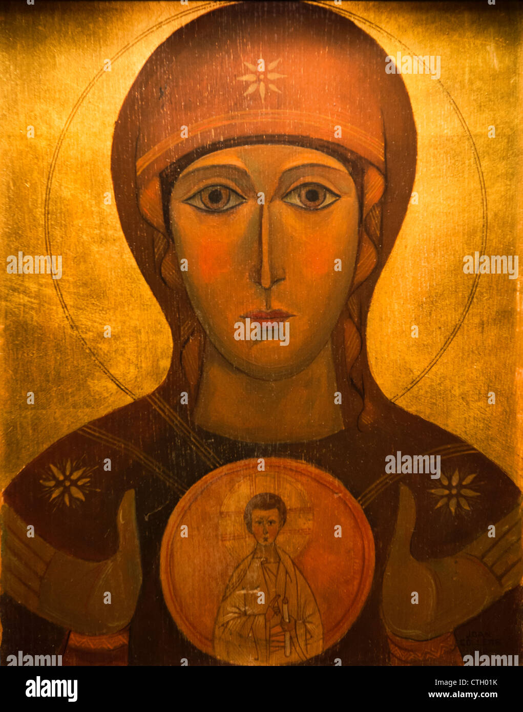 Ikone der Maria und Jesus Christus Stockfoto