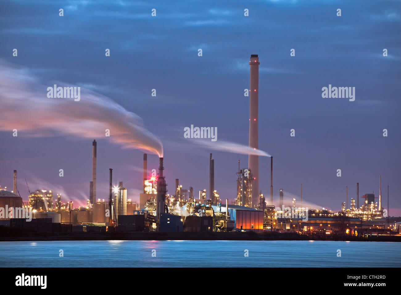Der Niederlande, Rotterdam, Port, Petro chemische Industrie. Stockfoto