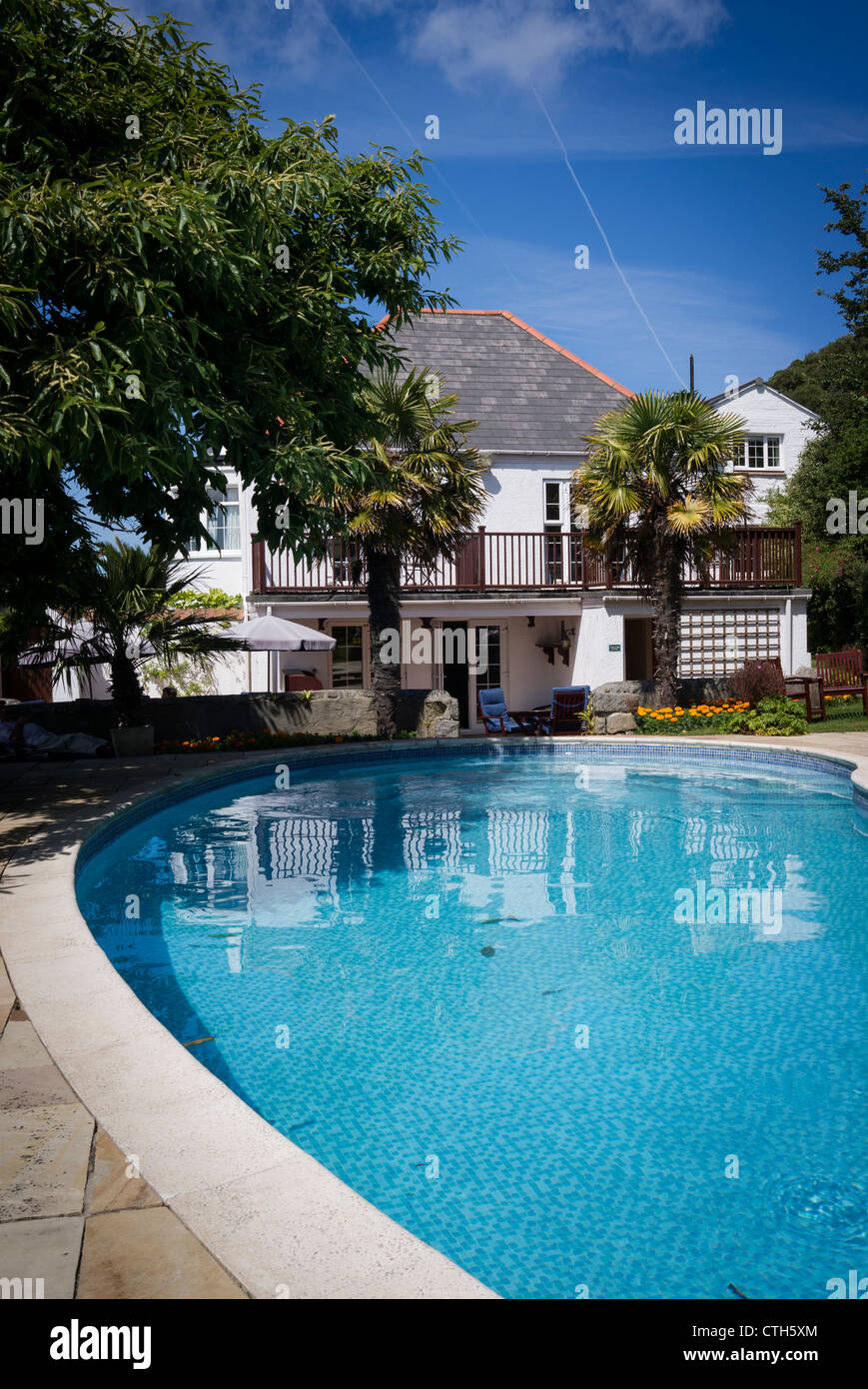 Schwimmbad im White House Hotel auf Herm auf den Kanalinseln Stockfoto
