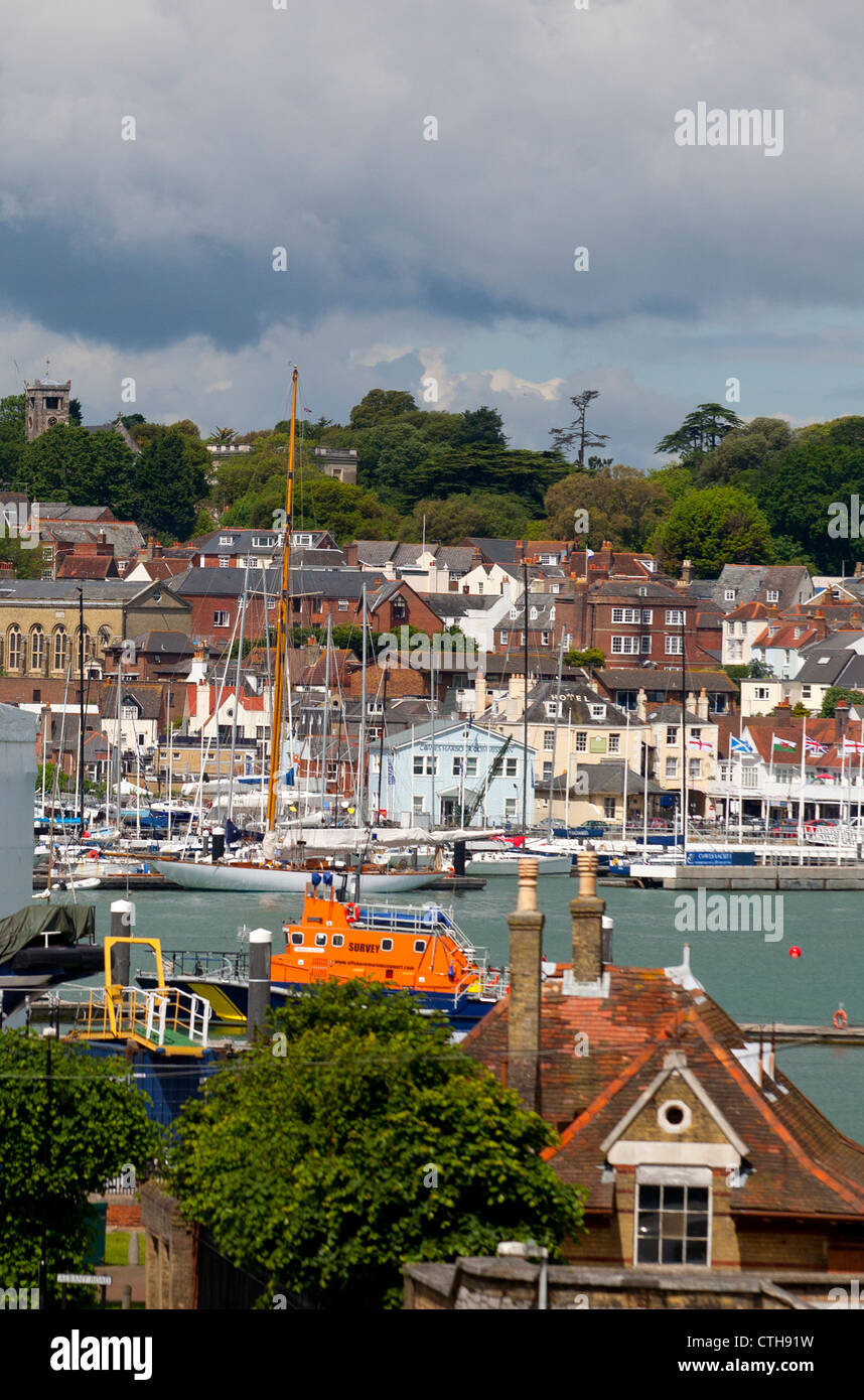 Uferpromenade von East Cowes, Isle Of Wight in Cowes ", River Medina Stockfoto