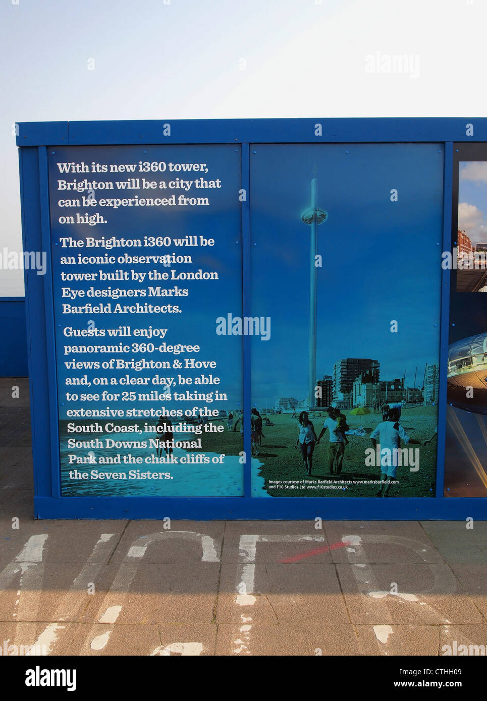 Auf dem Gelände der Brightons i360 - zeigen des Künstlers Eindrücke von der geplanten neuen Aussichtsturm - Horten öffnete sie im Jahr 2016 Stockfoto