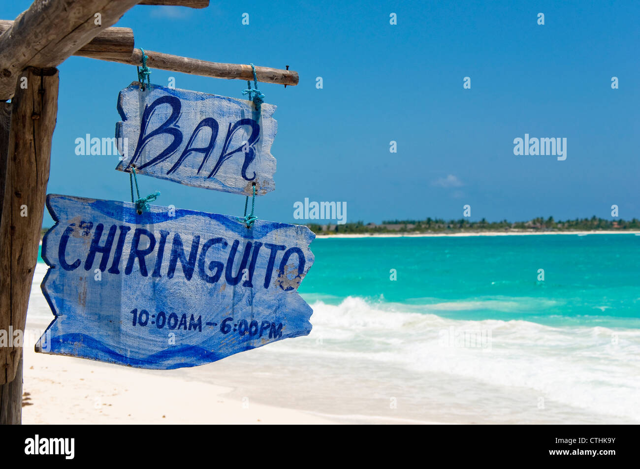 Strandbar, Cayo Largo, Kuba Stockfoto