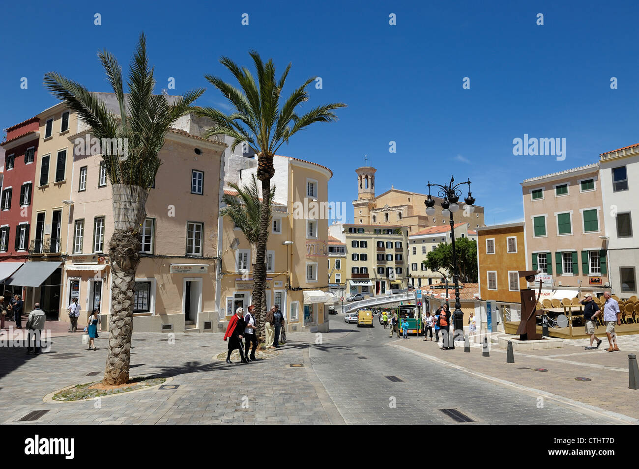 die Hauptstadt Mahon Menorca-Balearen-Spanien Stockfoto