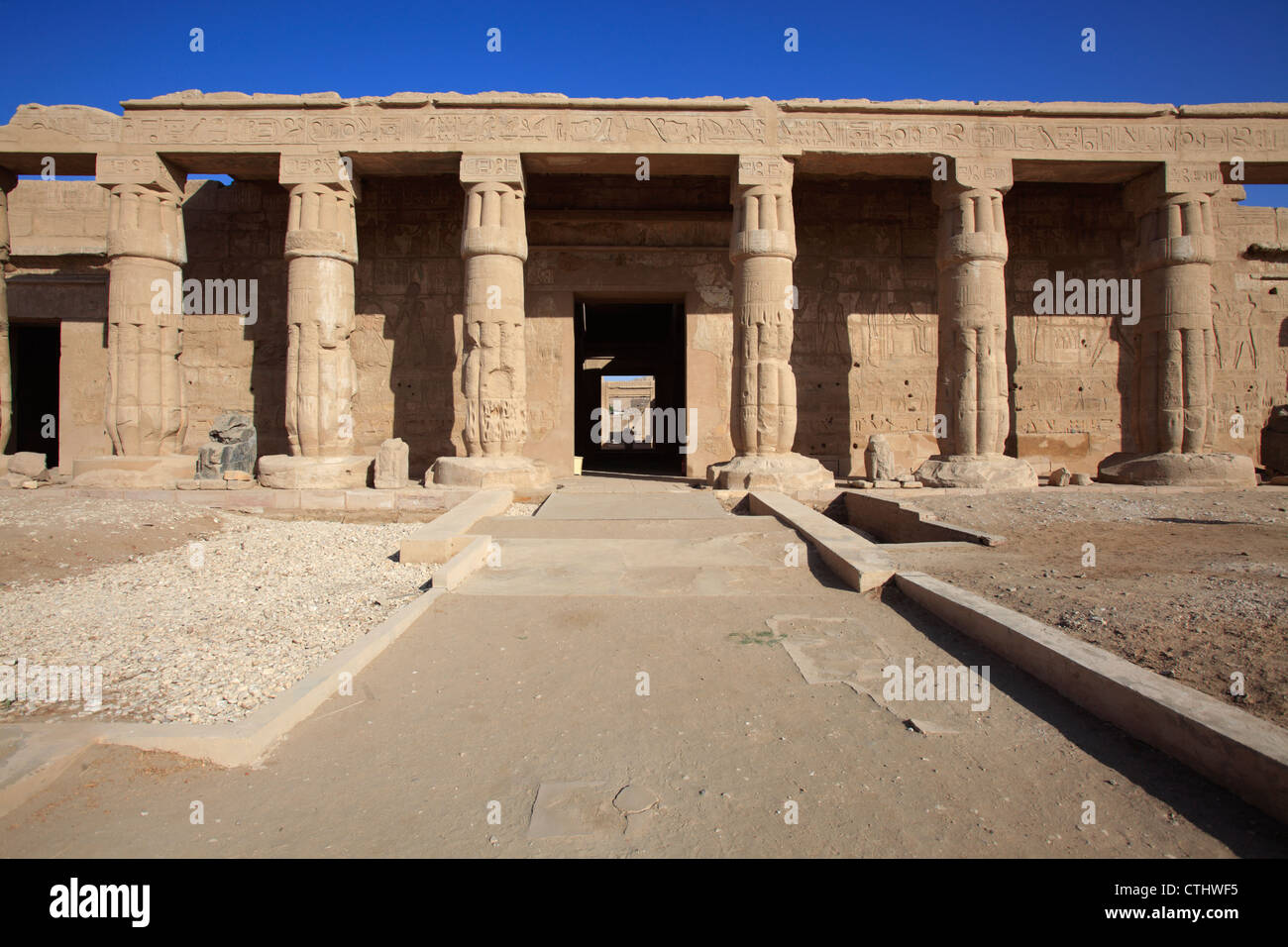 Leichenhalle Tempel von Sethos i., Luxor, Ägypten Stockfoto