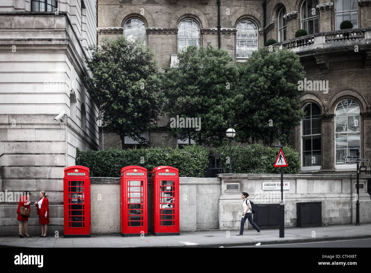 London-rote Telefonzelle Stockfoto