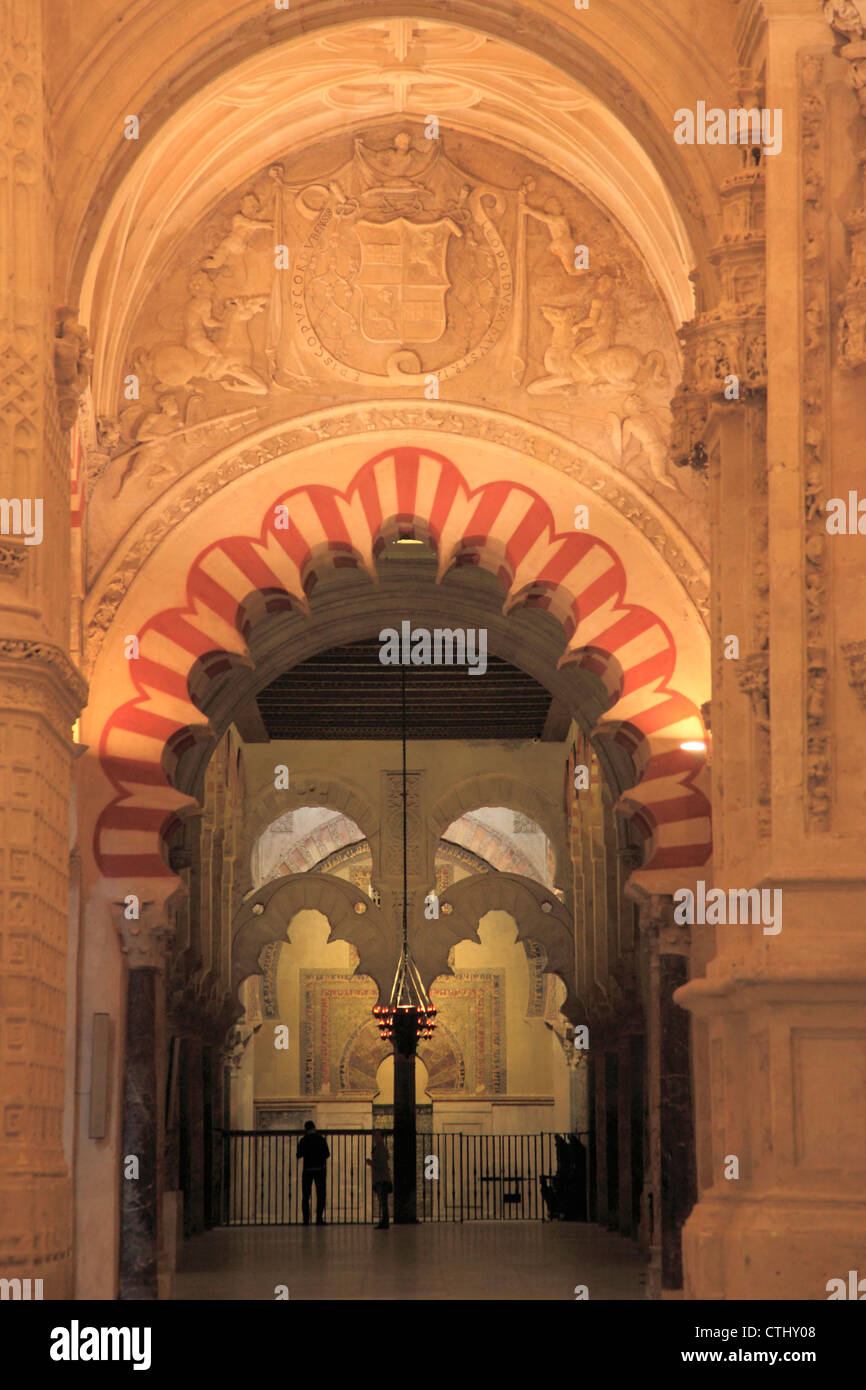 Spanien; Andalusien; Cordoba Mezquita-Kathedrale, innen, Stockfoto