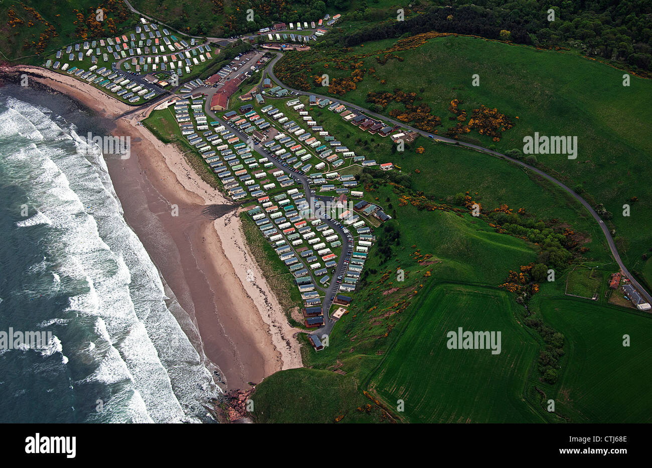 Süd Ost Pease Bay Freizeitpark, Berwickshire, Schottland Stockfoto