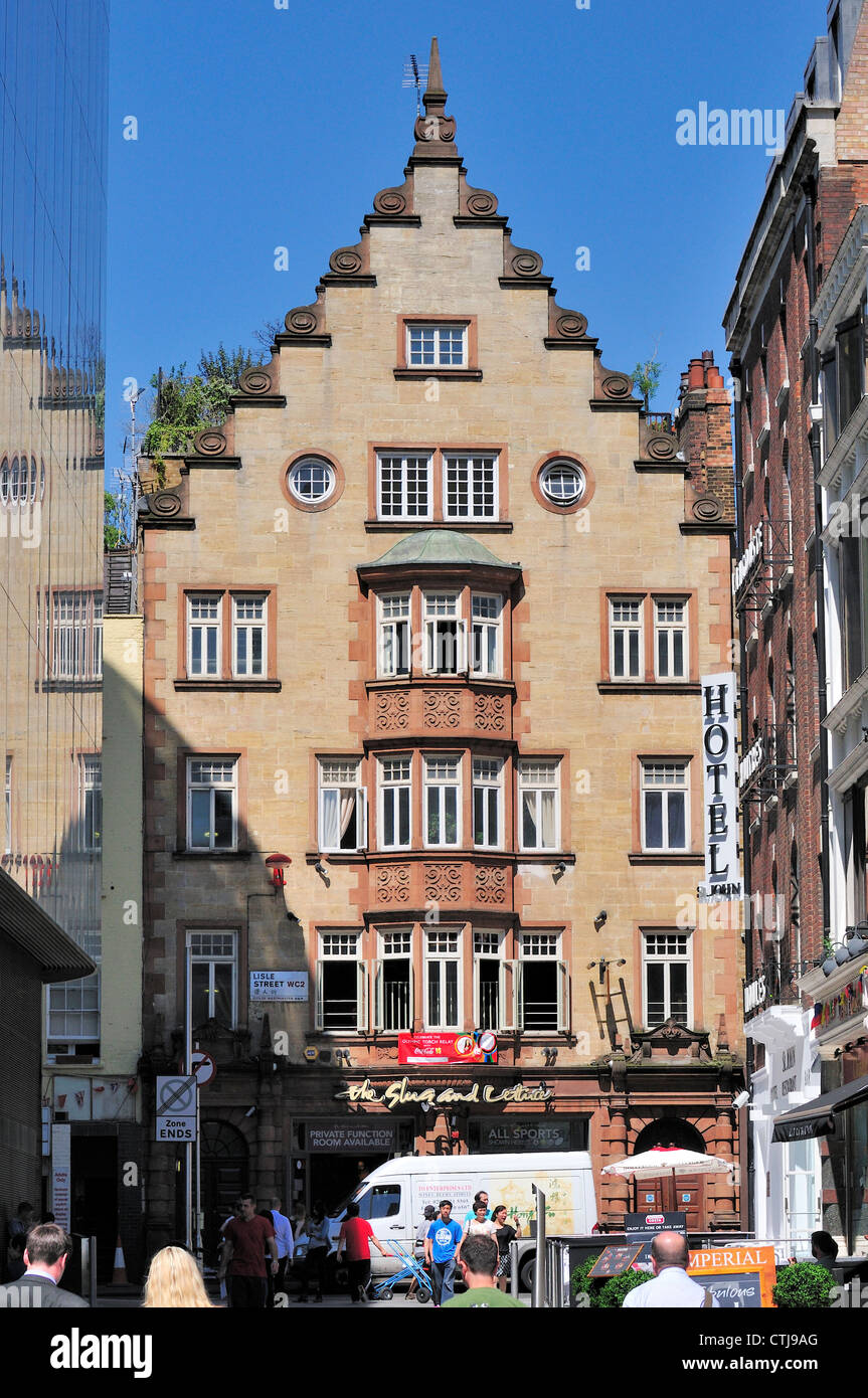 London, England, Vereinigtes Königreich. Die Schnecke und Salat 5 Lisle Street (ehemals der krummen Chirurg). Stockfoto