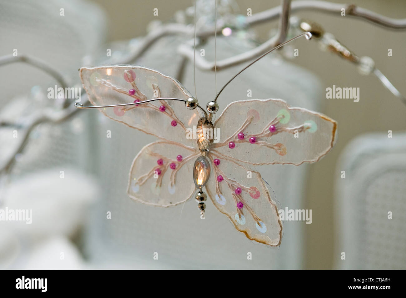 Edelstein Weihnachten Tischdekoration Stockfoto