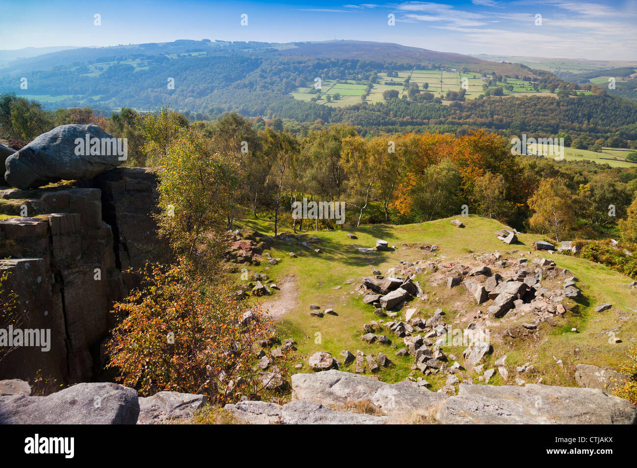 Das Derwent Valley aus der Überraschung im Peak District National Park Derbyshire England UK Stockfoto