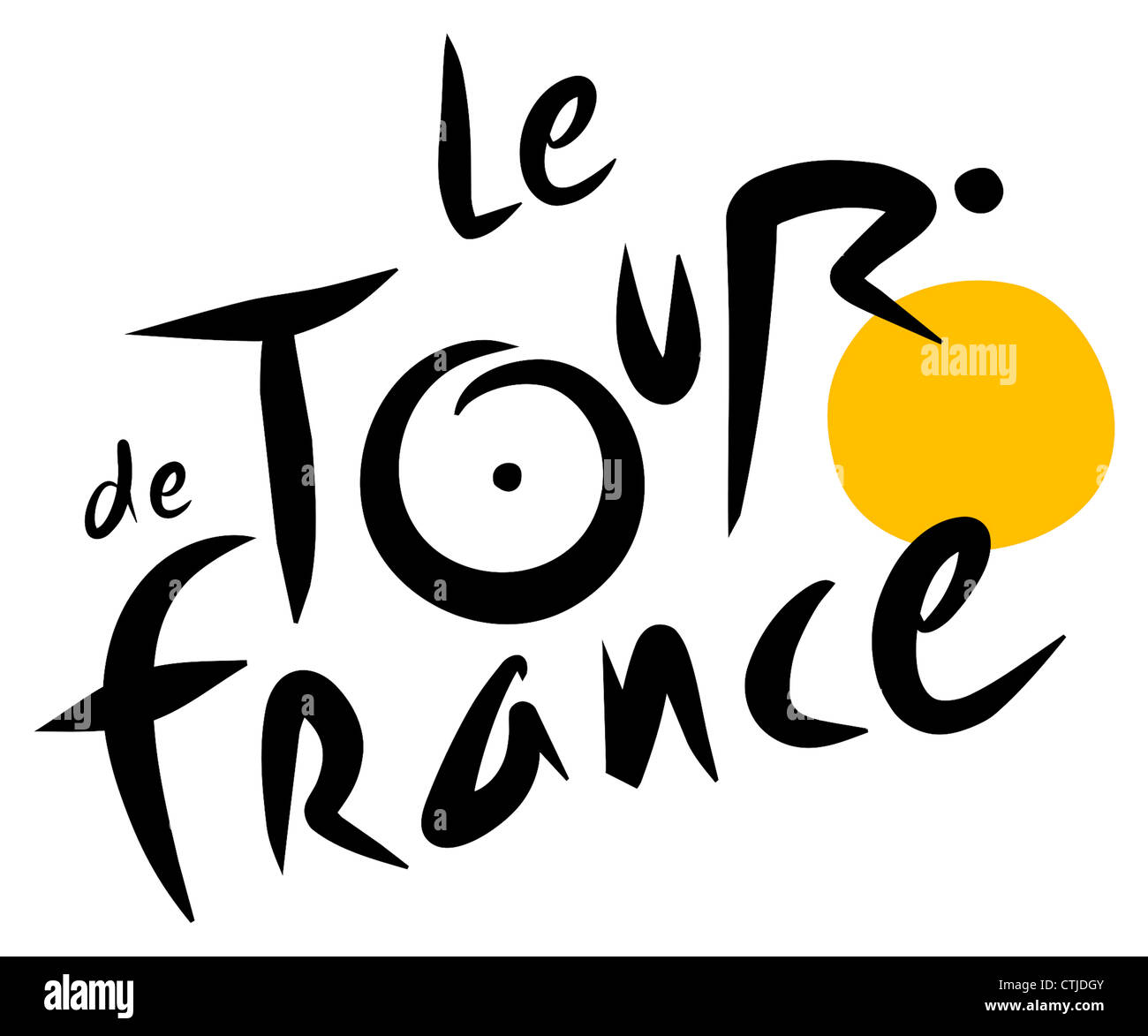 Logo der Radrennen Tour de France. Stockfoto