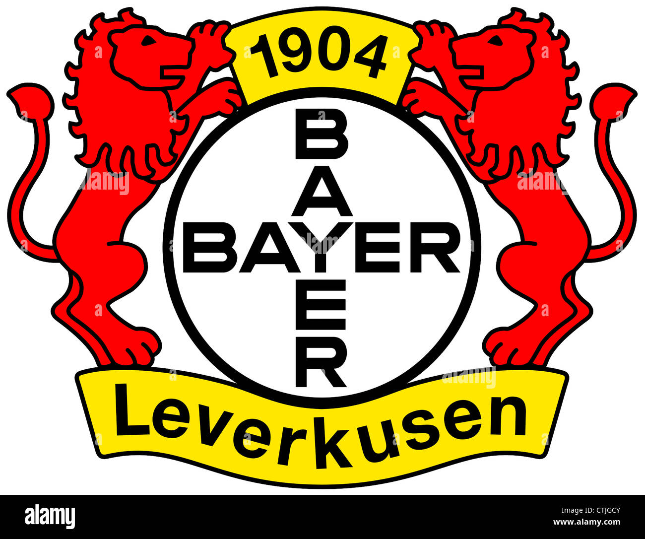 Logo des deutschen Fußball-Nationalmannschaft Bayer 04 Leverkusen  Stockfotografie - Alamy