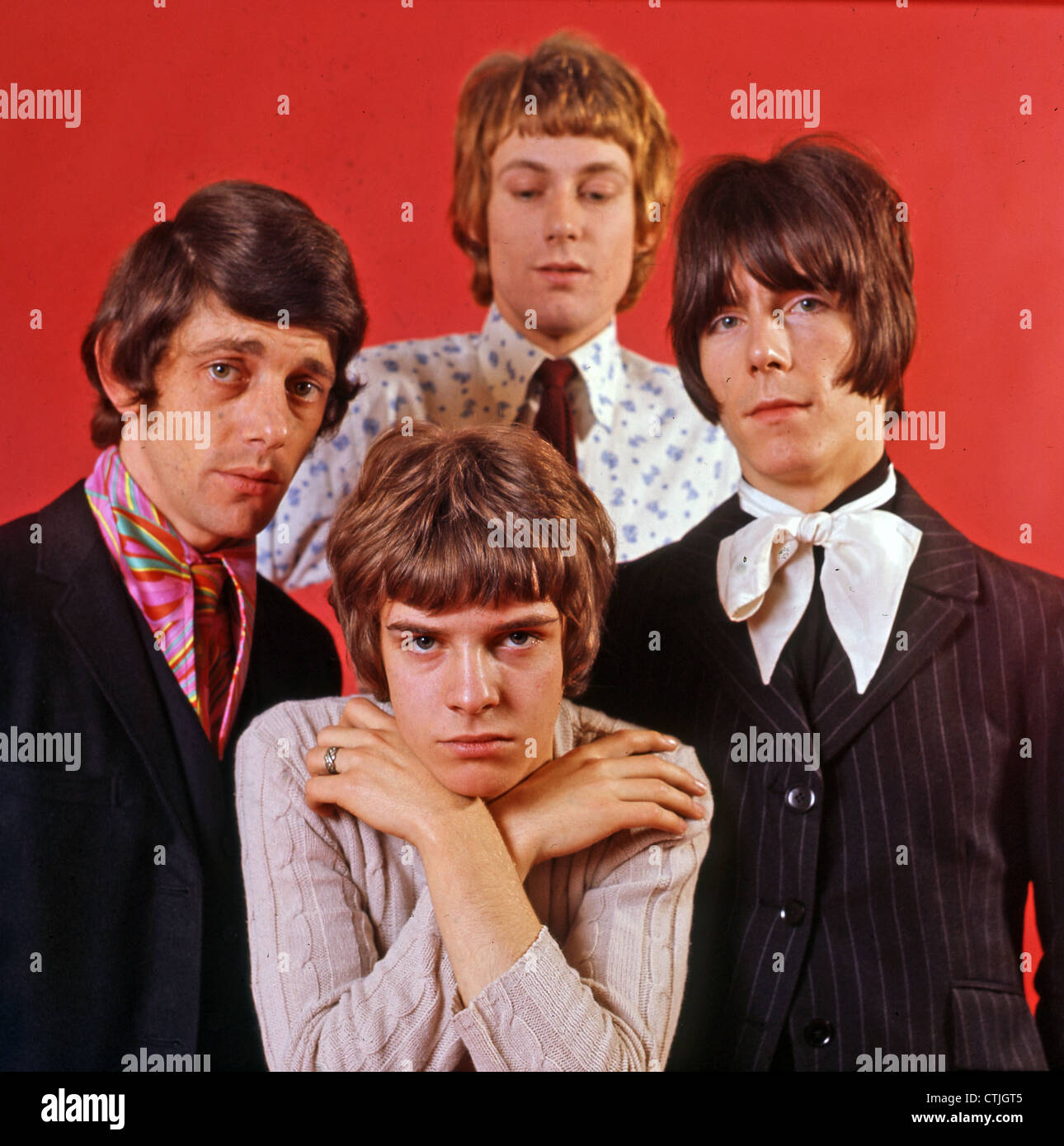 DIE Herde UK-pop-Gruppe im Oktober 1967 im Uhrzeigersinn von oben: Gary Taylor, Andy Brown, Peter Frampton, Andrew Steel. Foto Tony Gale Stockfoto