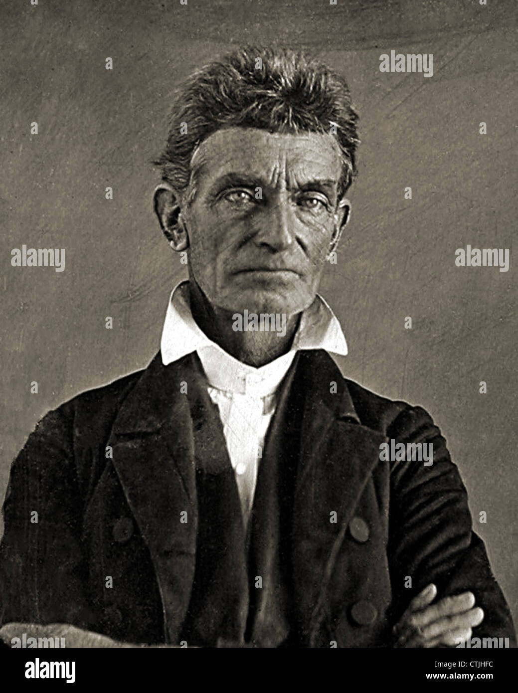 JOHN BROWN (1800-1959) amerikanische revolutionäre Abolitionist über 1855 Stockfoto